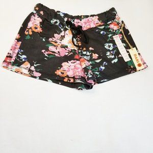 Dari Shorts Junior L Black Pink Floral